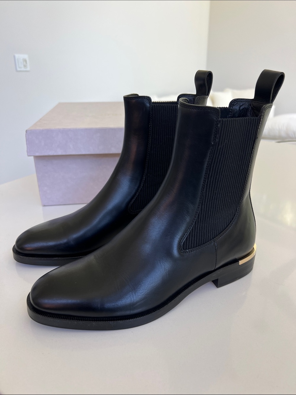 Jimmy Choo thessaly 20 black leather booties ankle boots size 37